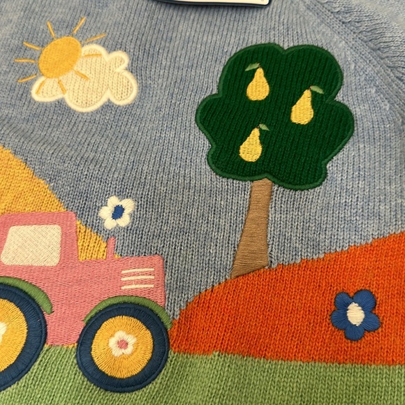 🆕NWT 🍄Jojo Maman Bebe’ 5t knitted applique’ sweater dress. HTF so soft. - Picture 9 of 10
